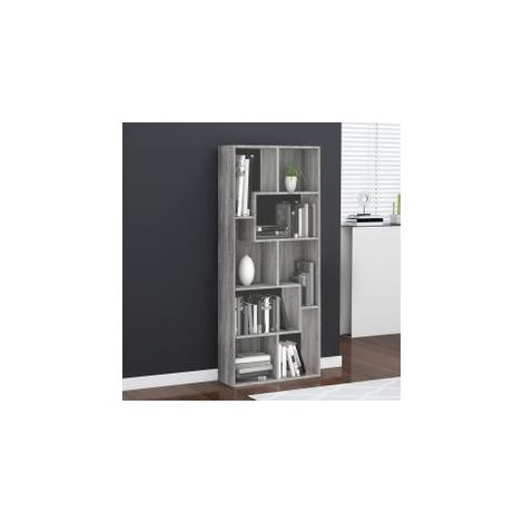 Bibliothèque Sonoma gris 67x24x161 Bois d'ingénierie (1/5)