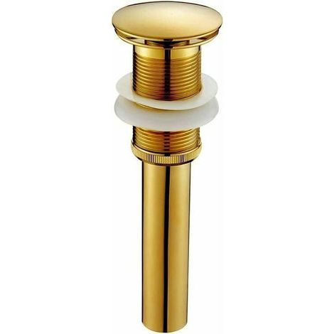 Moderne Pop-up Rétro Bouchon Bonde de Lavabo Vidange Clic-clac sans Trop-Plein en Laiton Bronzé Universel Valve Draineur d’Evier Vasque Siphon sans Trou de Débordement Poli- sans Trop-Plein (1/5)