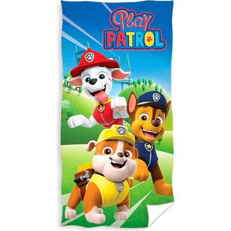 Serviette de plage en coton Pat' Patrouille pour enfants, séchage rapide, douce
