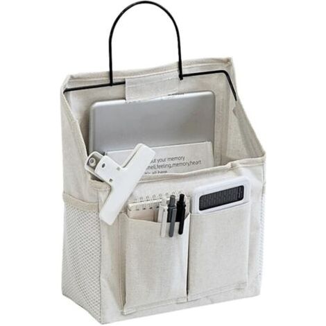 BUNTHAUS Sac de Rangement Suspendu,Vide Poche Mural,Organisateur Mural Tissu,Poche de Lit A Suspendre,Panier de Lit Chevet Suspendu,Sac de Chevet,Organisateur Porte Pliable pour Cuisine, Chambre