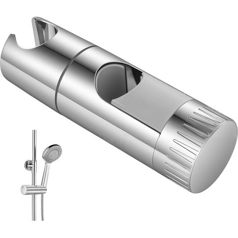 Support de Pommeau de Douche, 360° Support de Douche à Main Réglable, ABS Chromé Support Douche Sans Percage pour Salle de Bain (1/5)