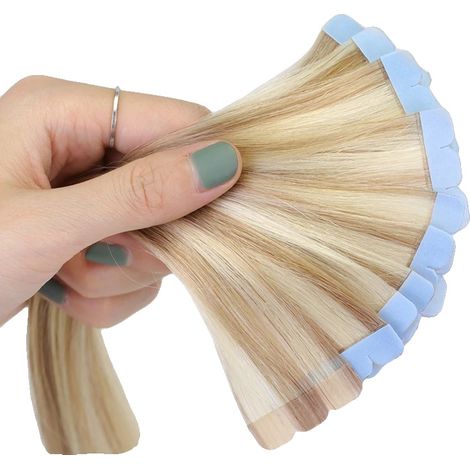 Extension per capelli, capelli umani naturali, facili da acconciare, P18-60, 10 pezzi-c, 20 pollici-b (1/2)