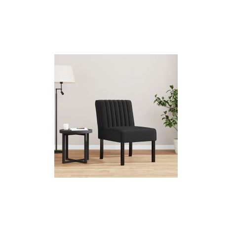 Fauteuil sans accoudoirs noir velours (1/5)