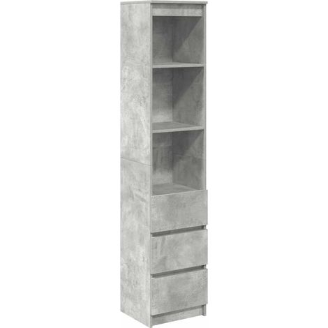 Maison Exclusive - Credenza Grigio Cemento 37,5x35x180 cm in Legno Multistrato