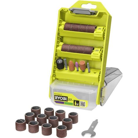 RYOBI Coffret de ponçage et meulage - RARSGK-27 - 3,2mm - 27 pcs (1/4)