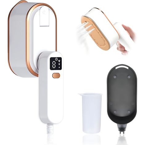 Fer à repasser vapeur portable Heat Up pour vêtements, rotatif à 180°, 3 modes vapeur, utilisable à sec et humide, idéal pour les voyages, les résidences étudiantes et la maison. (1/5)