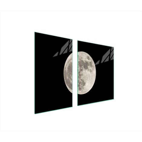 Assiette en verre et planche à découper 100x52 lune (1/5)