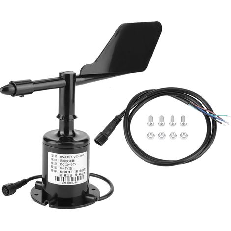 Capteur de direction du vent 0‑5V 360 degrés, anémomètre directionnel à sortie environnementale