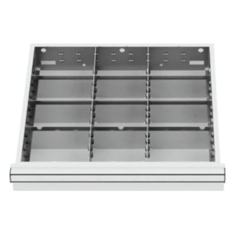 STIER Schubladeneinteilung Metalleinteilung BLH 75 mm Innenmaß 500x450 mm 12 Fächer 6 x TW 175 (1/4)