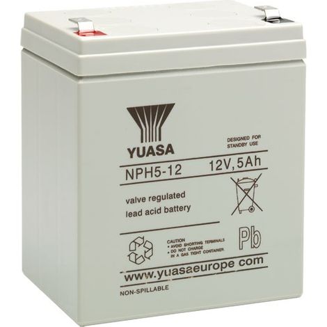 YUASA 12V - 5.0Ah - NPH5-12 - AGM - Spécial Onduleur