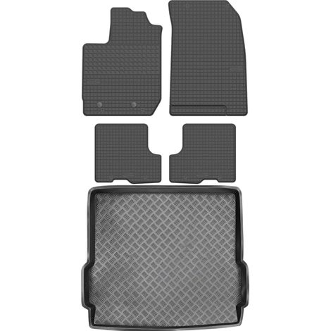 Dacia Duster II SUV de 2017 - Juego de alfombrillas de goma para coche + alfombrilla para maletero