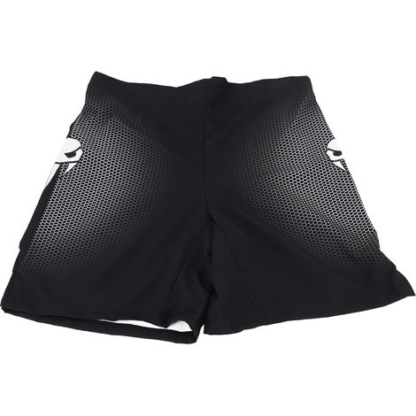 Short de sport homme, coupe droite, taille mi-haute légèrement élastique, imprimé, idéal pour la boxe et la randonnée, noir, taille M (1/5)