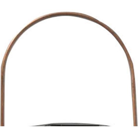 Lanterne solaire portable Iron Hollow, lanterne solaire suspendue d'extérieur pour jardin, terrasse, GZ 0032, bronze, éclairage paysager (1/5)