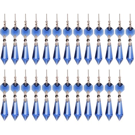 25 prismes, cristal, forme goutte de glaçon, décoratif, arc-en-ciel, intérieur, extérieur (1/5)