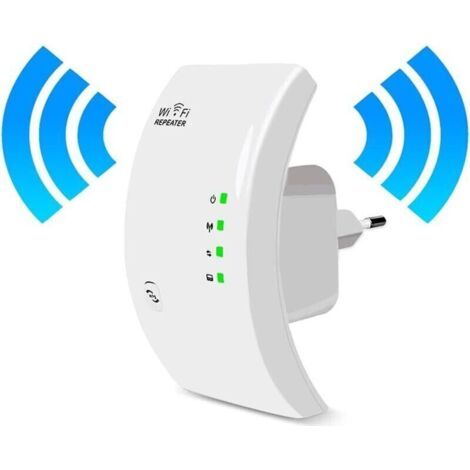 Répéteur WiFi 300 Mbps sans fil – Amplificateur de signal longue portée avec port Ethernet et mode point d’accès – Configuration simplifiée