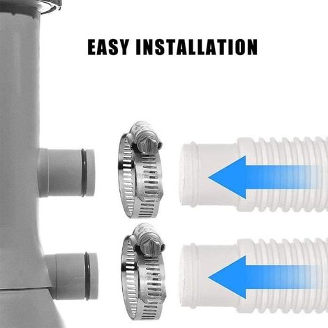 Tuyau de rechange pour piscine (double tube 4 boucles) pour piscine hors sol - Convient pour pompe à filtre Intex 607 et 637 (1/3)