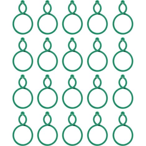 Wiederverwendbare PE-Astbinder – 20er-Packung zur Stützung von Tomaten- und Gurkenpflanzen – Größe 6 x 3,8 cm / 4 x 2 cm