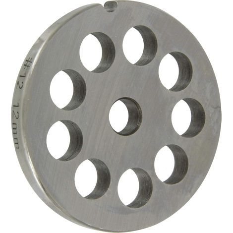 gehärtete Stahl-Fleischwolfscheibe 12 mm für Fleischwolf Nr. 12 (Küchenausstattung) (1/3)