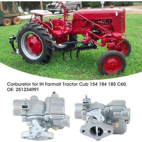 Carburateur pour Tracteur IH Farmall Cub 154 184 185, Pièce 251234R91 251234R92, Compatible C60 (1/5)