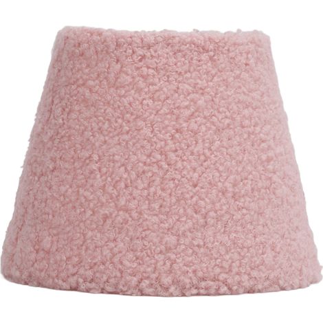 Abat-jour de remplacement en tissu peluche, décoratif, doux et confortable, cône rond pour Table E27 E14, rose