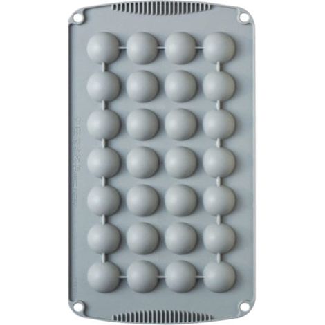Silikonform für einteilige Halbkugeln, Kugeln, 30 mm Dekor (1/3)
