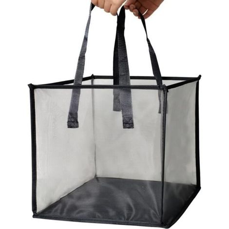 Panier à linge - Noname - Pliable - Polyester à mailles - 33x33x33 cm - Blanc (1/2)
