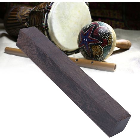 Manche de Guitare Acoustique en Ébène Noir - Pièce de Rechange pour Lutherie DIY - 150x20x20mm (1/4)