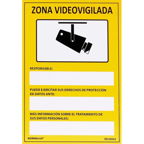 Segnale luminescente zona videosorveglianza 21x30 RD30042
