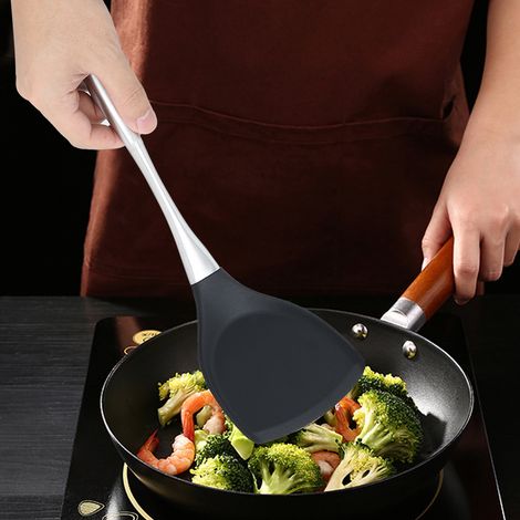 spatule en silicone avec manche en acier inoxydable 304 (1/5)