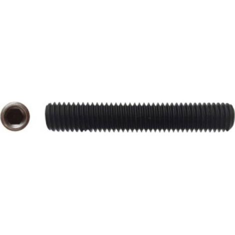 100 Vis Sans Tête 6 Pans Creux à Bout Plat STHC 8 x 45 mm - DIN 913 - 45H - Brut - D-Work