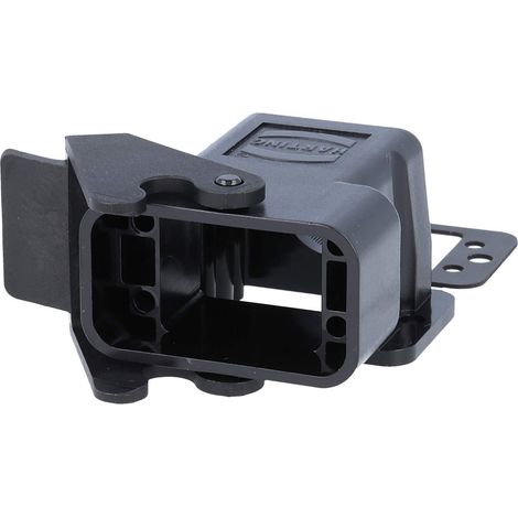 HARTING Han Q Embase à monter en saillie, 1xPG16 sortie de câble latérale, avec 1 étrier Demi-raccord à visser Plage de serrage 6,5 mm-9,5 mm/11,5 mm-15,5 mm - 1 Stück (1/3)