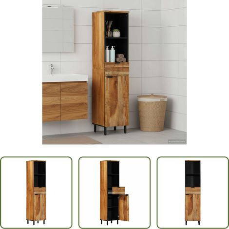 Meuble lavabo -  Meuble de Lavabo de Salle de Bain Bois d'Acacia Massif (1/5)
