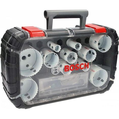 Bosch – Coffret de 14 scies trépans bimétal – Diamètre de perçage 20 à 76 mm – Pour bois dur et béton armé – Compatible perceuses-visseuses (1/7)