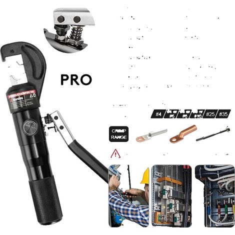 Outil de sertissage hydraulique, construction en acier durable, compatibilité polyvalente, APR-70 Noir (1/2)