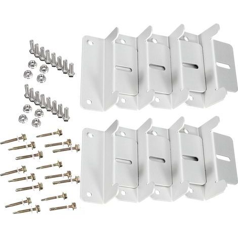 AIDUCHO Set mit 2 Z-förmigen Montagesystemen für Solarpaneele, für Wohnwagen, Boote, Autos, LKWs, Häuser, netzunabhängige Dachmontage (insgesamt 8 Halterungen) (1/5)