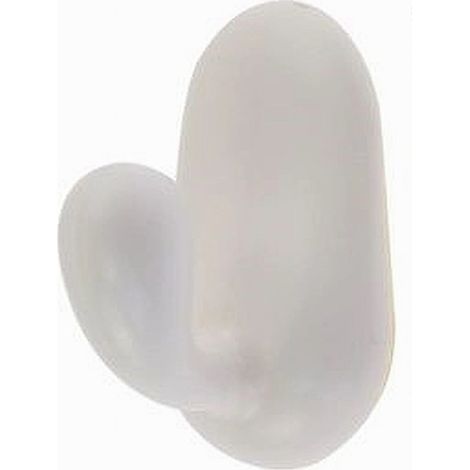 Cleafe - Set 2 Ganci Appendini Parete Adesivi Casa Cucina Bagno Attaccapanni Bianco 87016 - (1/2)