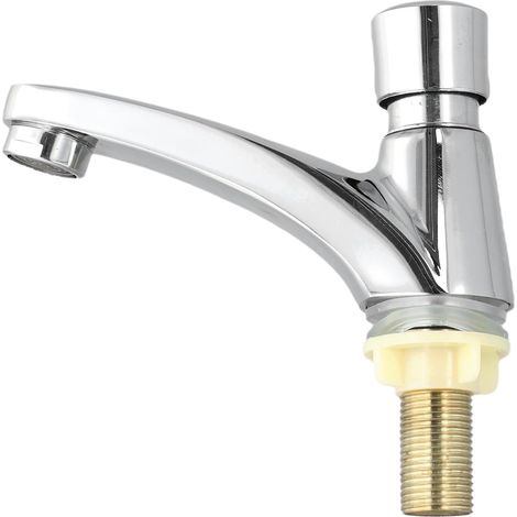 Vanne temporisée d'économie d'eau avec fonction de fermeture automatique, robinet en alliage de zinc pour salle de bain et cuisine, interface G1/2 (1/5)