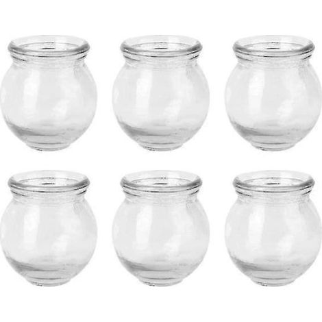 Ensemble de 6 ventouses chinoises en verre pour la thérapie par ventouses, appareil de massage, ventouses en verre pour le bien-être (1/3)