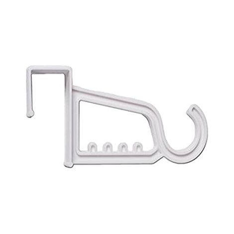Merriway BH05071 Servizio sopra-Porta per Appendere Abiti e Asciugamani, Gancio Singolo con 5 Spazi, Bianco, Set di 2 Pezzi (1/2)