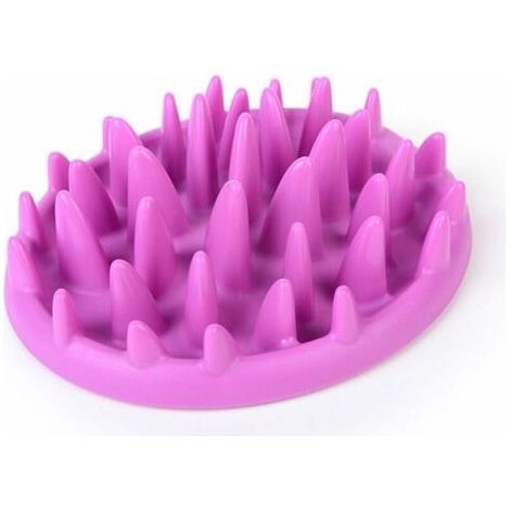 Gamelle anti-glouton pour chien et chat – Plastique violet – Ralentit la vitesse de consommation – Taille 26.5 x 23 x 7.5 cm