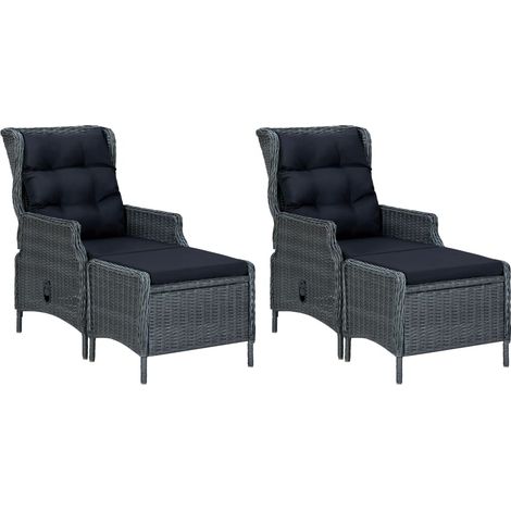 Maison Exclusive - Set Mobili da Pranzo per Giardino 7 pz Grigio Scuro