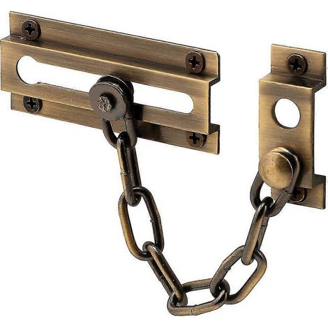 Chaîne de sécurité pour porte - Laiton massif finition antique - DD (1/2)