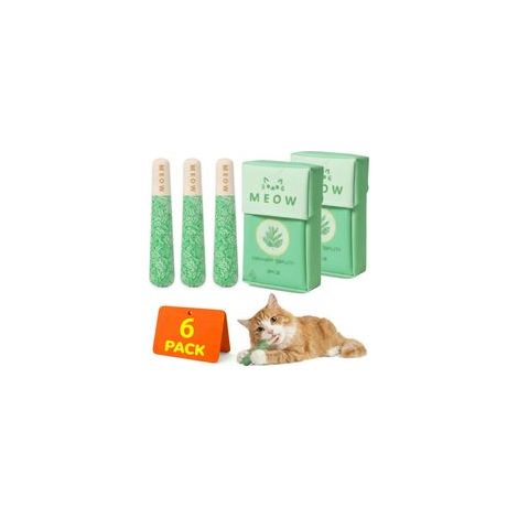 Giocattoli all'erba gatta con 2 sacchetti, potente giocattolo da masticare per gatti per la pulizia dei denti con Silvervine, set interattivo di peluche dentali per alleviare la noia e regali per anim