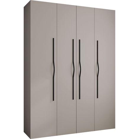 Armario Hartford 564, Cachemira, 246x180x42cm, Puertas de armario: Con bisagras, Número de estantes: 16 (1/5)
