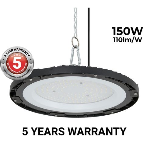 Campana LED Industrial - 150W - IP65 - 110lm/W - 5 Años De - Blanco Neutro