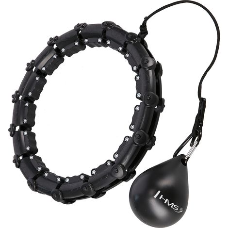 HHW11 HULA-HOOP-REIFEN IN ÜBERGRÖSSE, SCHWARZ MIT GEWICHT HMS (1/4)