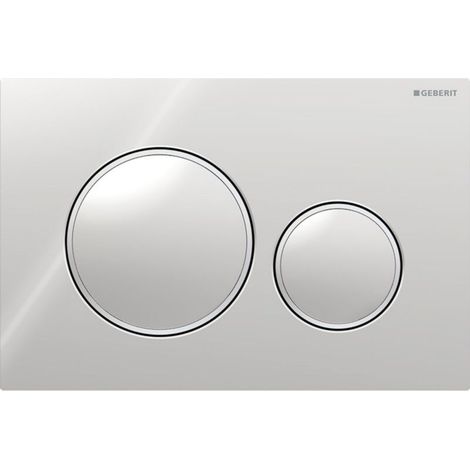 Geberit Sigma20 flush plate for dual flush: bright chrome, matt chrome (115.882.KH.1) (1/4)
