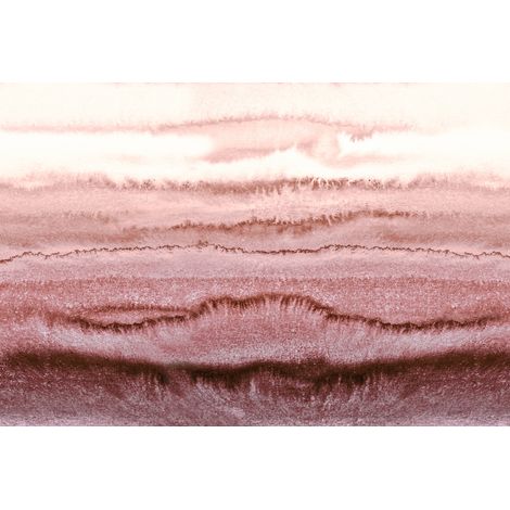 Papier peint panoramique aquarelle rose Tapisserie panoramique pour chambre de fille Papiers peints panoramiques graphiques (1/2)