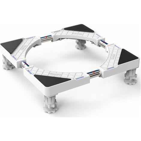 Support de Machine à Laver Base pour Frigo Lave-linge Sèche-linge Réglable en Longueur 50cm-66cm Support Charge 300 kg avec l'Effet de Réduiction du Bruit (1/5)