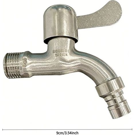 TAISHENGDA - Gartenarmatur aus Edelstahl 304, Wandmontageadapter für den Außenbereich, geeignet für Gärten, Balkone, Mopps, Spülbecken usw. (7015 geschweißter Griff) (1/5)